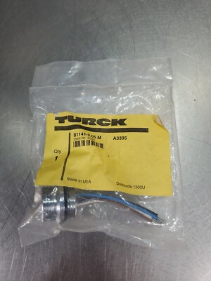 Turck B1141-0.05M Wiring Accessory Plug (Ident-Nr. 3395)                    5E-4