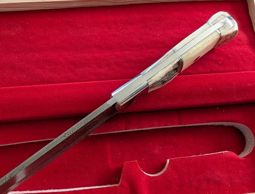 Massives Damastmesser Hirschhorn Handmade Fleischmesser Kochmesser - Bild 5 von 8