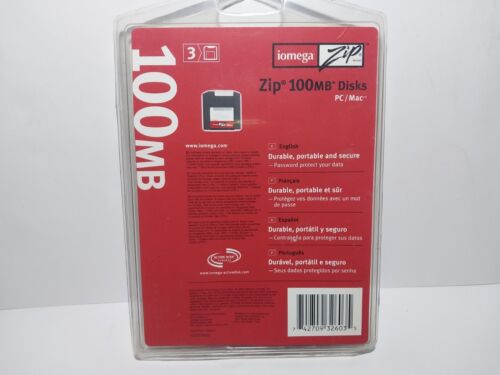 3 Pack iOmega Zip Disks 100 MB Factory Sealed Fast Shipping - 第 2/2 張圖片