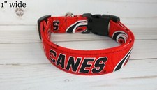 CAROLINA HURRICANES Terri's Dog Collar custom made adjustable with NHL fabric