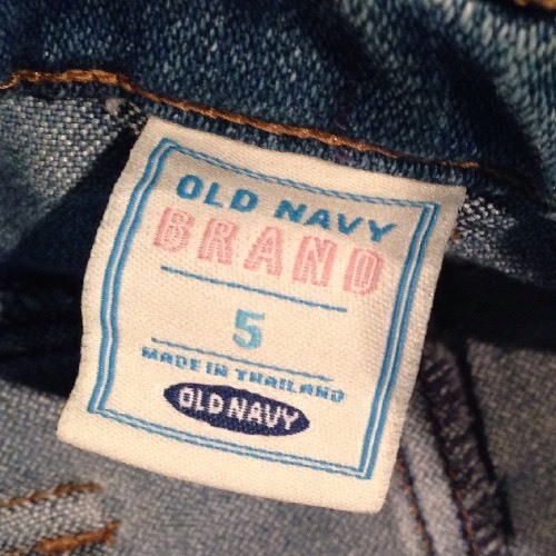 OLD NAVY BRAND Jean Skirt Youth Girls Sz 5 Blue Distressed Denim Adjust. Waist - Picture 8 of 9