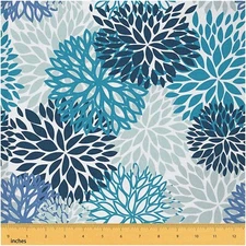 Boho Dahlia Petal Fabric - Floral Upholstery for Chairs, DI