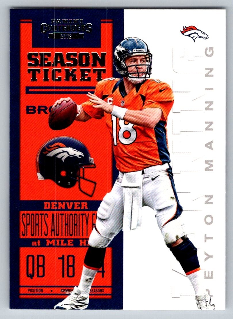 2012 Panini Contenders Football Peyton Manning Denver Broncos #29