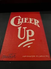 Cheer Up Red Posted Postcard 1908