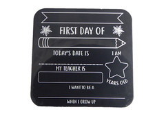 First  Last Day of School Sign 10"x10" Chalkboard NEW Reversible FREE S H