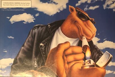 1995 Camel Cigarettes PRINT AD Joe Camel Leather Jacket Light Smoke VTG  1990s