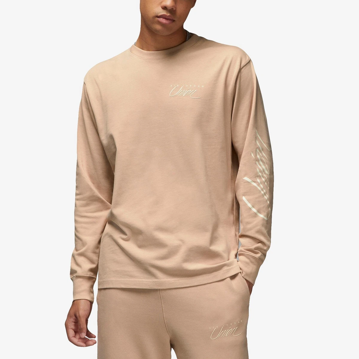 NIKE JORDAN X UNION COLLAB LONG SLEEVE T-SHIRT MEN'S (Size S Tan)