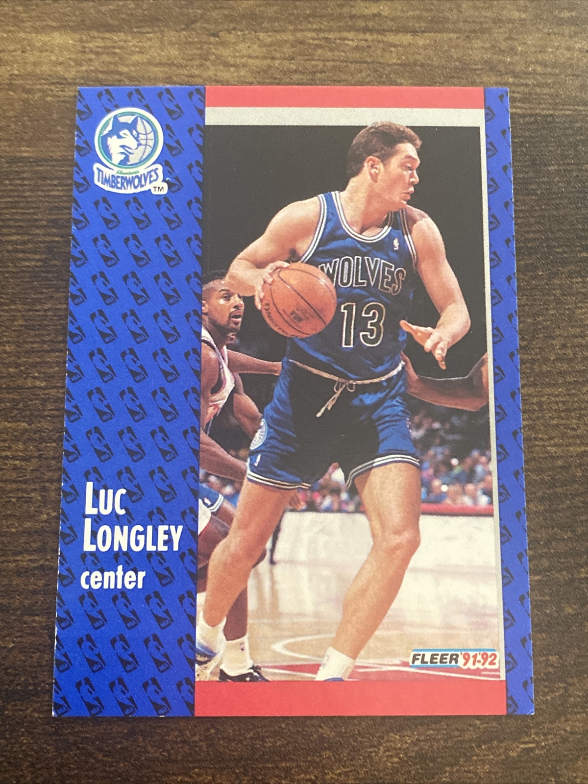 1991-92 Fleer Luc Longley RC #320 Minnesota Timberwolves L3970*