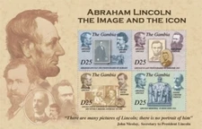 Gambia 2010 - Abraham Lincoln - Sheet of 4 stamps - Scott #3243 - MNH