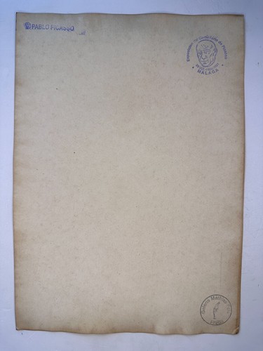 Pablo Picasso COA art painting original drawing vintage paper signed stamped - Picture 2 of 3