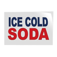 Decal Stickers Ice Cold Soda Outdoor Advertising Printing Vinyl Store Sign Label