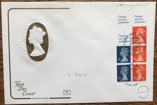 GB Cotswold  FDC 1990 4th Sept £1 Booklet Windsor cancel excellent used