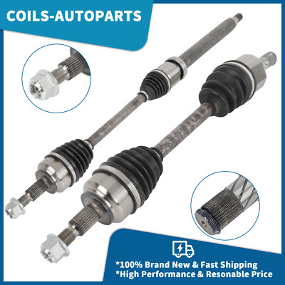 Pair Front CV Axle Shaft For Ford Focus 2012 2013 2014-2018 L4 2.0L Auto Trans