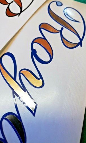 Mirror Chrome outlined vinyl decals sticker letters and numbers for Boat name - 第 3/11 張圖片