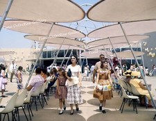 Walking Through Tomorrowland at Disneyland, Opening Day 1955-Vintage Photo Print
