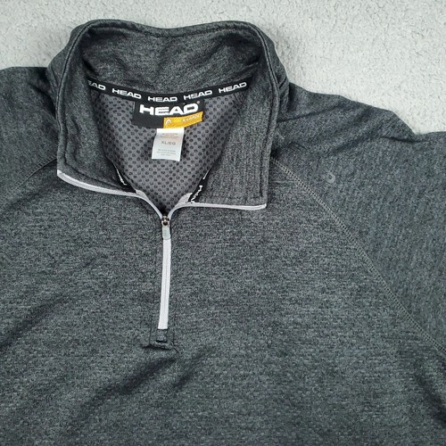 Head Herren Quarter Zip Pullover Sweater XL grau leicht Performance Freizeit