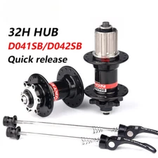 MTB Hub 32 Holes D041SB D042SB Front 100mm Rear 135mm Black HG Standard QR