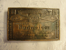 VINTAGE BUDWEISER BELT BUCKLE BRASS