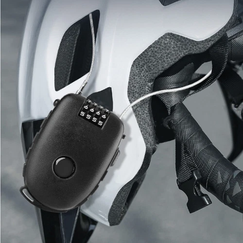 Motorcycle Scooter Helmet Lock Quick Release Combination Cable Portable Lock