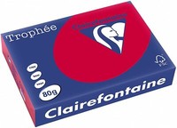 Clairefontaine Trophee Color 1782C Kirschrot 80G A4 - 500 Blatt Farbiges Papier