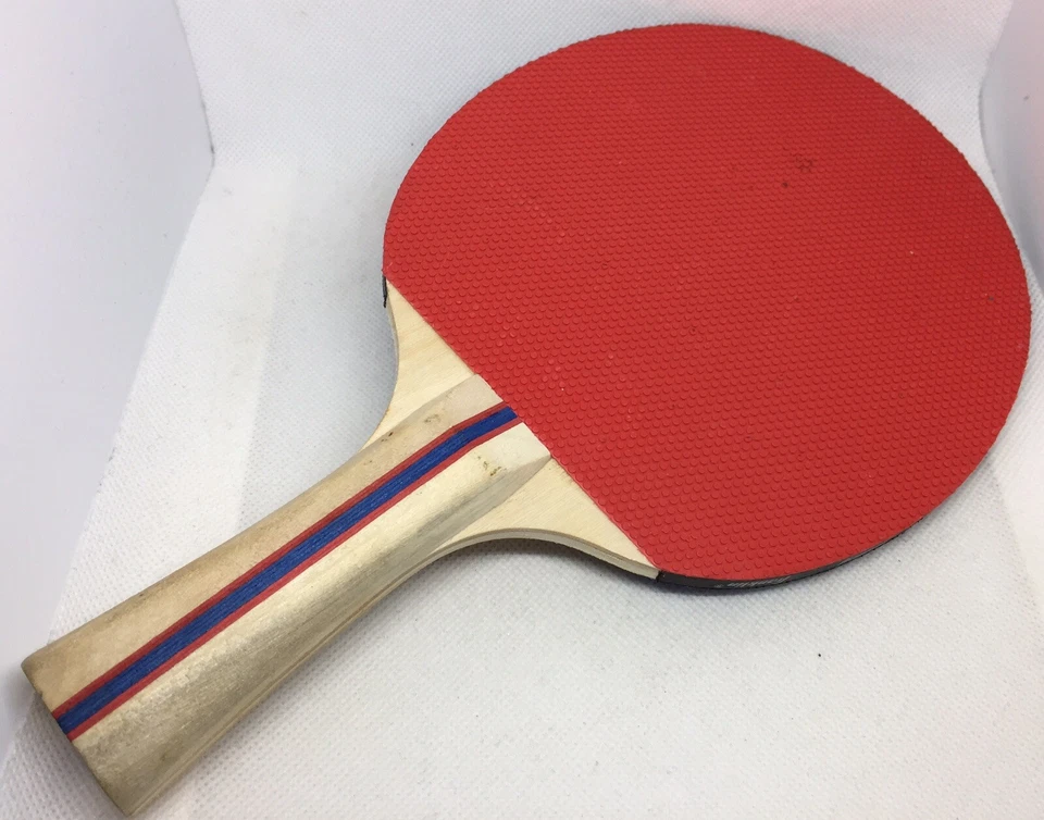 Paleta de ping pong Franklin Sports 3 capas núcleo pips out superficie azul/rojo Foto 2 de 4