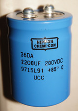 NIPPON CHEMI-CON 36DA Capacitor 2200UF 200VDC 9715L91 85 UCC Vintage 1 NOS NEW