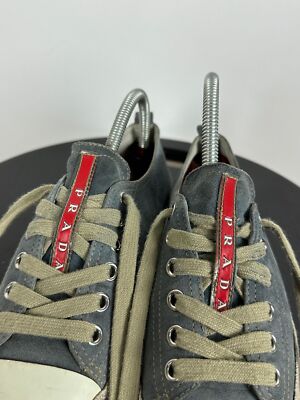 Women's Prada Suede Low Tops Red Tab Linea Rossa Trainers Sneakers