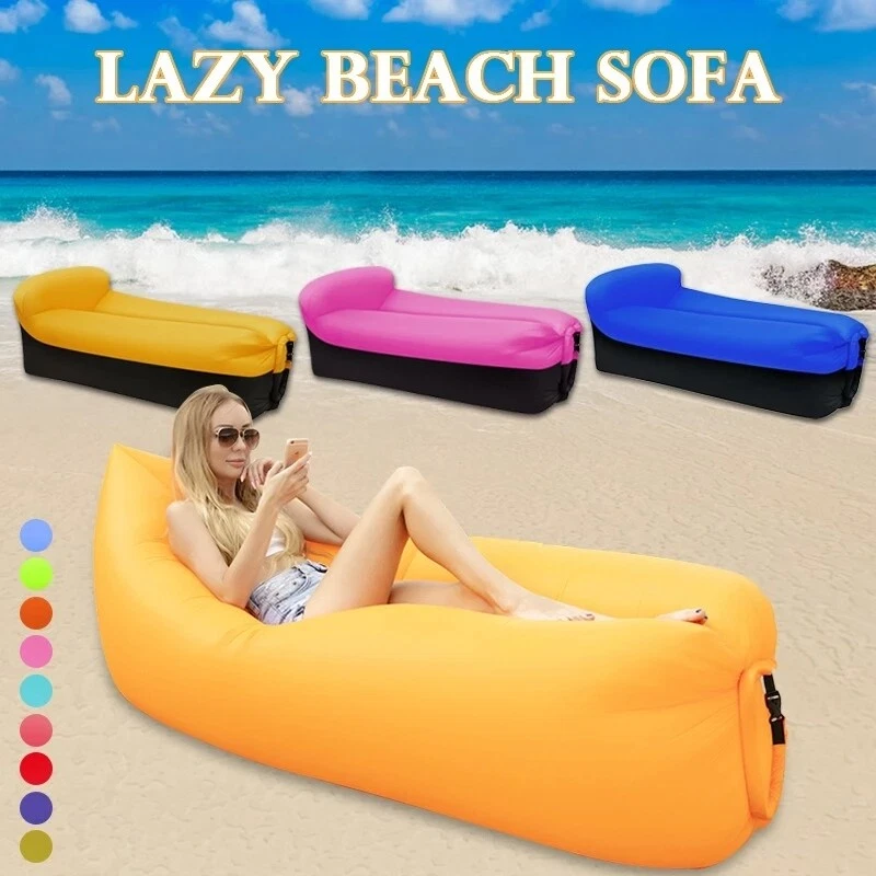 Inflatable Sofa Outdoor Lounger Lazy Air Bed Sack Hangout Camping Beach Bag