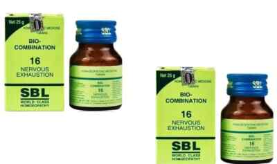 SBL Bio-Combination BC16 ( 2 x 25g Tablets) for Nervous Exhaustion & Stress 2029