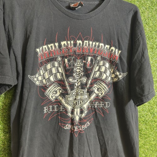 Harley Davidson Hemd Herren Large Spider Web Los Angeles Biker Grunge