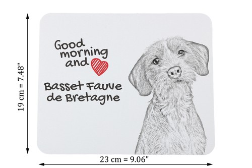 Bretoense Basset muismat met hond Art-Dog - Afbeelding 2 van 7