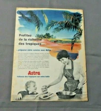 ANTIQUE ADVERT CLIPPING ADVERTISING AD 180519 MARGARINE ASTRA WEALTH DES TROPI