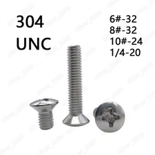 304 Stainless Steel Phillips Countersunk Raised Head Screws 6# 8# 10# 1/4