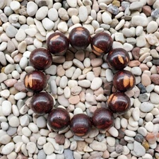 Gorgeous 20 MM Akar Laka Bracelet Dalbergia Parviflora 12 Beads Kayu Menang #32