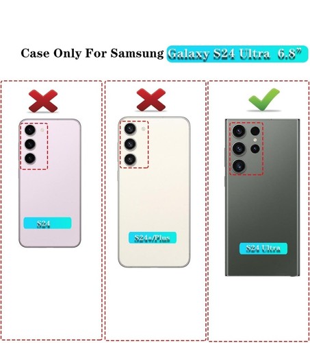 Sunstory Samsung S24 Ultra - custodia 6,8" rossa, attacco magnetico, fotocamera con protezione da scorrimento - Foto 7 di 7
