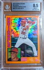 2019 Topps Chrome 1984 JUAN SOTO Jersey #22/25 Orange Refractor BGS 8.5 SSP 1/1