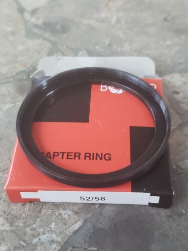 ADAPTER 52/58mm 52mm to 58mm 52-58mm Step Up Filter Ring 52-58 mm BLACK METAL - Afbeelding 1 van 1