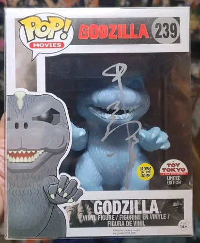 Funko Pop! Movies: Godzilla #239 - GLOW NYCC Toy Tokyo Signed By 3 Suit Actors