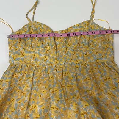 Bardot Milika Dress Womens Size 6 Medium Yellow Floral Printed Midi Dress  NWOT | eBay