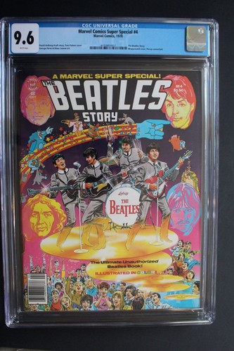 MARVEL COMICS SUPER SPECIAL #4 1st Full BEATLES STORY 1978 Photos PEREZ CGC 9.6