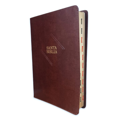 Biblia Letra Súper Gigante RV1960 imit piel café con indice