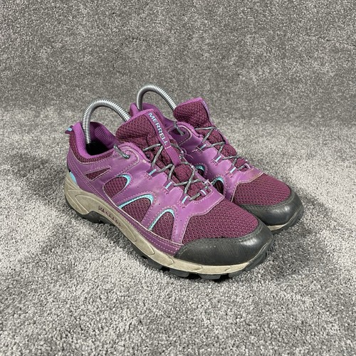 Merrell Oak Creek Niñas Talla 5 M Púrpura Bajo Con Cordones Impermeables Zapatos de Senderismo Usados - Imagen 3 de 11