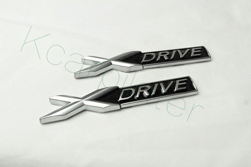 2 piezas Nuevo X DRIVE carrocería de coche lateral guardabarros delantero pegatina insignia emblemas decoración - Imagen 6 de 9