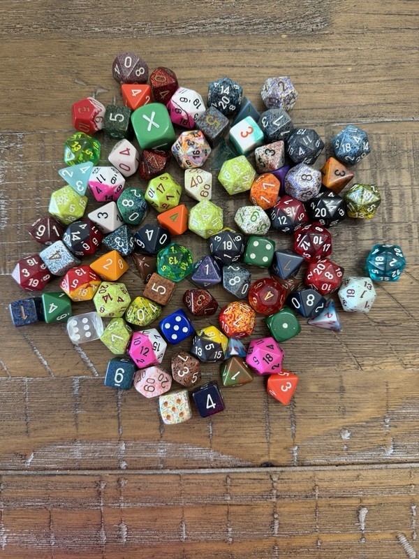 Huge RPG Polyhedral Dice Lot Mixed Variety DND D20 D12 D10 D8 D6 D4 84 Pcs