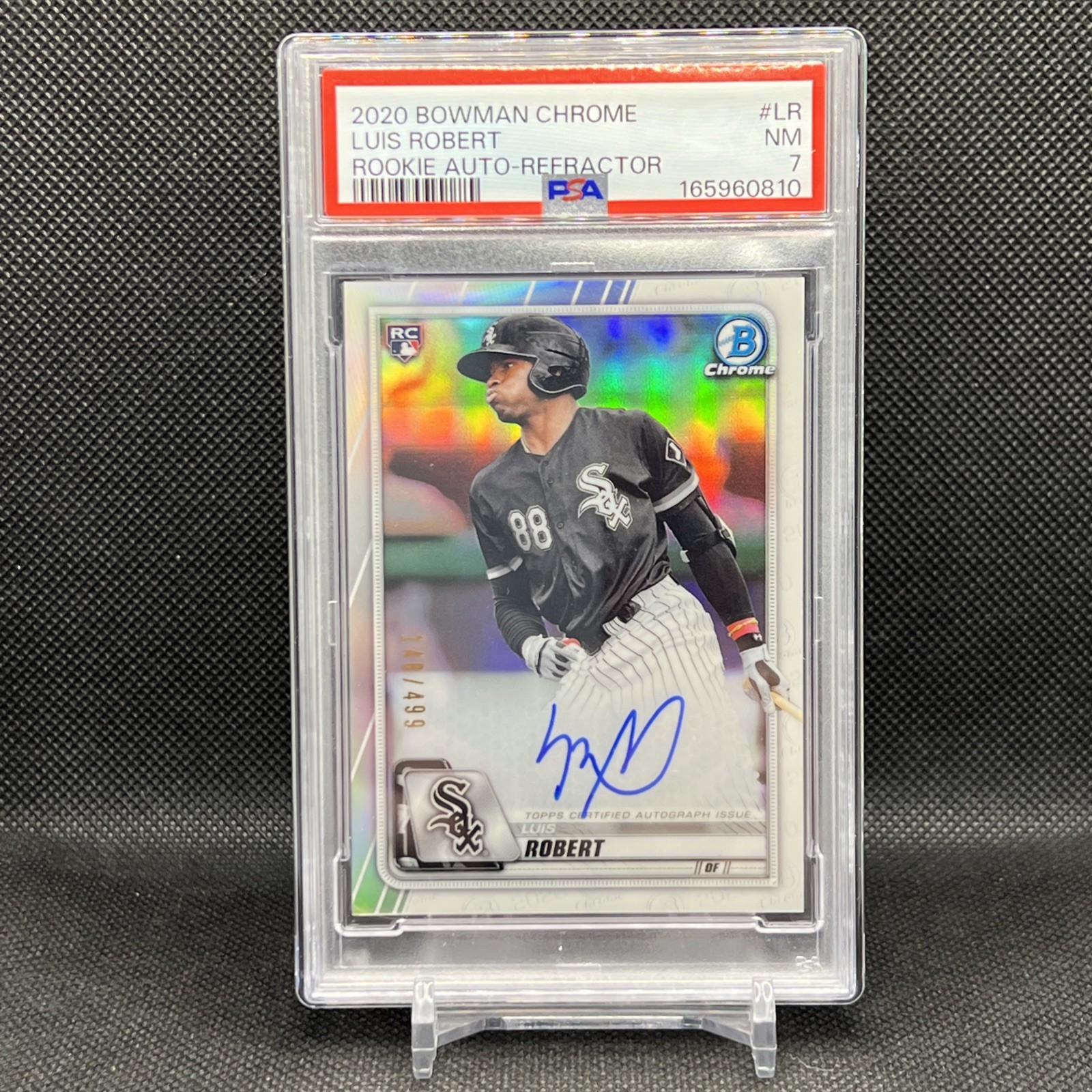 2020 Bowman Chrome Luis Robert Rookie Auto /499 PSA 7 White Sox Mets Orioles