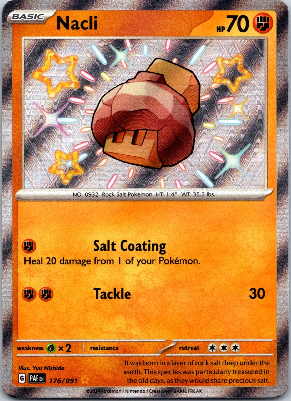 Nacli Shiny Rare SV: Paldean Fates 176/091 NM