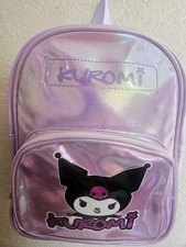 Kuromi Purple Small Kids Backpack Zip Closure Adjustable Strap Anime Character