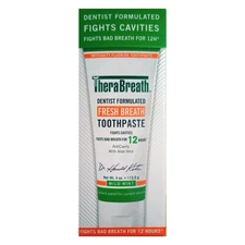 TheraBreath Dentist Formulated Fresh Breath Toothpaste, Mild Mint, 4 oz