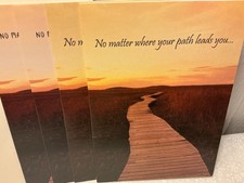 FRIENDSHIP GREETING CARDS New w/envelopes LOT 4"NO MATTER WHERE YOUR PATH LEADS"