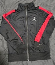 Nike Air Jordan Kids Track Jacket Black Red Jumpman Full Zip Size 5 4-5Y...